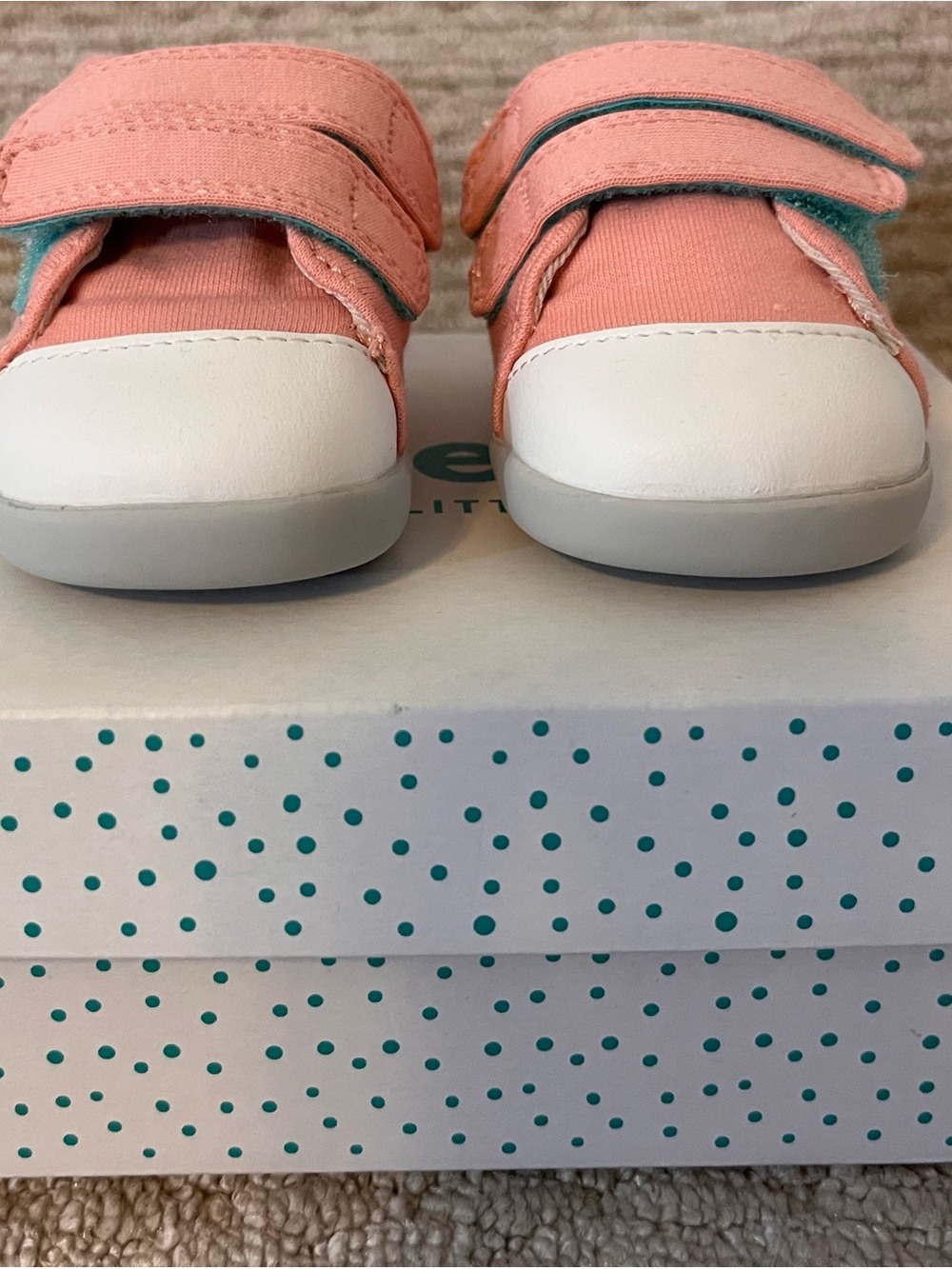 Ten Little: Toddler Pink Velcro Hoop and Loop Canvas Shoes